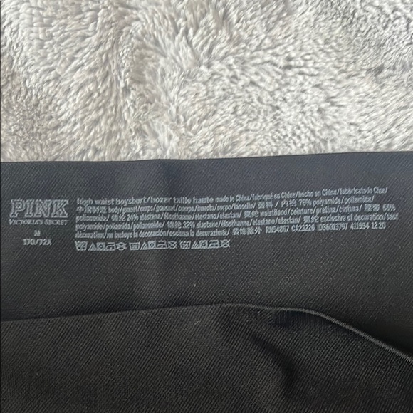 PINK Victoria's Secret Black High Waist Compression Boyshorts Size M - Picture 5 of 7
